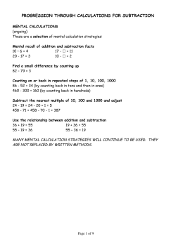 How to support a child with Subtraction.