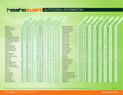nutritional information