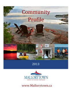 Community Profile - Front of Yonge Township