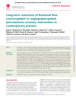 Long-term outcomes of fractional flow reserve