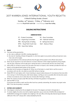 sailing instructions