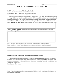 Lab #6: CARBOXYLIC ACIDS LAB