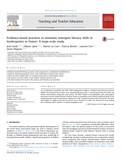 Evidence-based practices to stimulate emergent literacy skills in