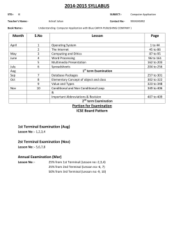 2014-2015 syllabus