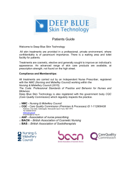 Patients Guide - Deep Blue Skin Technology