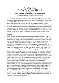 The Liffey Swim: The First Thirty Years 1920&ndash;1949
