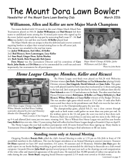 The Mount Dora Lawn Bowler - Mount Dora Lawn Bowling Club