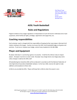 AOSL Youth Basketball Rules and Regulations