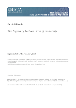 The legend of Galileo, icon of modernity