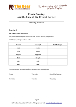 Frank Novotny and the Case of the Present Perfect