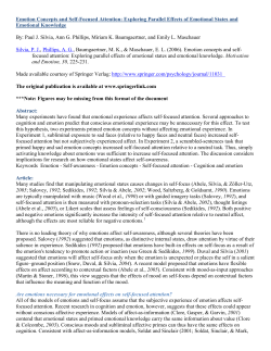 Emotion Concepts and Self-Focused Attention