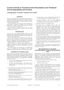 Current Trends in Countercurrent Decantation and