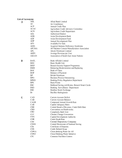 List of Acronyms - State Bank of Pakistan