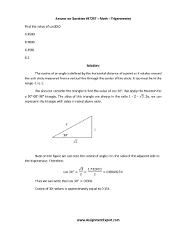 Answer on Question #47257 &ndash; Math &ndash; Trigonometry Find the value