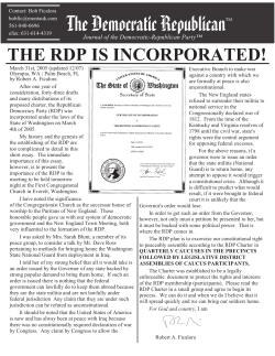 The Democratic Republican - The Republican Democracy Party