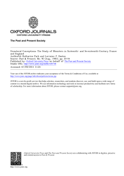 Unnatural Conceptions: The Study of Monsters in Sixteenth