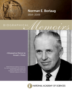 Norman E. Borlaug - National Academy of Sciences