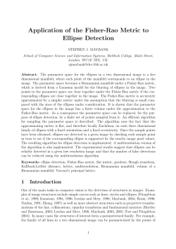 Application of the Fisher-Rao Metric to Ellipse Detection