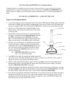 Bunsen Burner Instructions