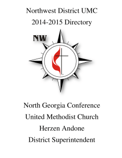 Northwest District UMC 2014-2015 Directory North