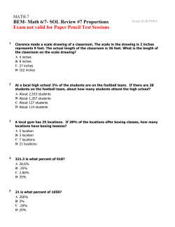 Math 6/7- SOL Review #7 Proportions
