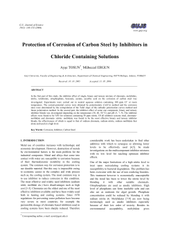 Protection of Corrosion of Carbon Steel by Inhibitors in