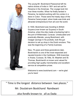 " Time is the longest distance between two places." Mr. Doulatram