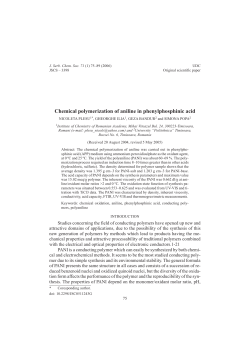 Chemical polymerization of aniline in phenylphosphinic acid