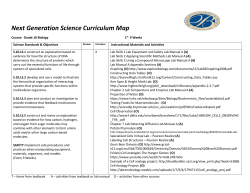 Curriculum Map Grade 10 Biology copy