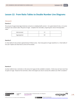 Lesson 12: From Ratio Tables to Double Number Line Diagrams