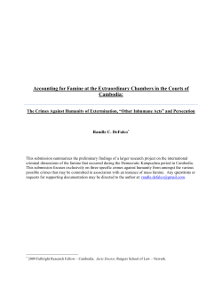 Accounting for Famine at the Extraordinary Chambers in the Courts