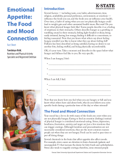 Emotional Appetite: The Food and Mood Connection