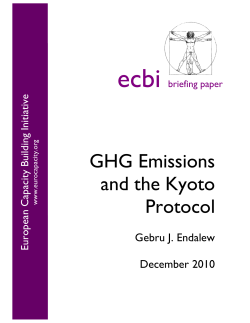 GHG emissions and the Kyoto Protocol