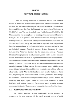 post-war british novels