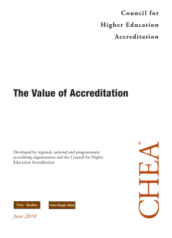 The Value of Accreditation - Accreditation Council for Pharmacy