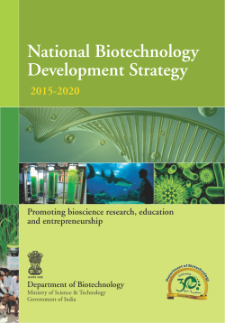 National Biotechnology Development Strategy