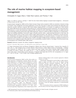 The role of marine habitat mapping in ecosystem
