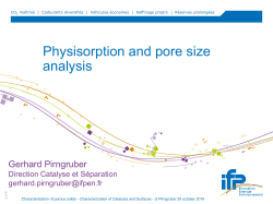 Physisorption and Pore size Analysis 2016
