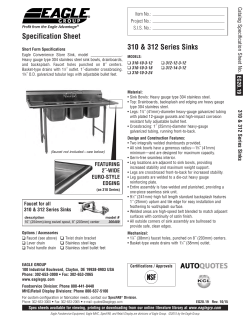 310 / 312 Series Sinks