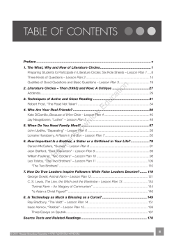 table of contents - Hawker Brownlow Education