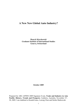 A New New Global Auto Industry?
