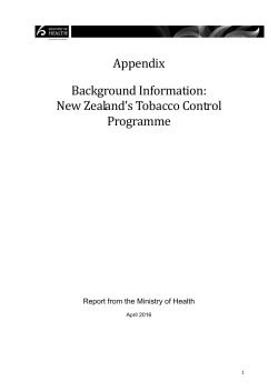 Background Information: New Zealand`s Tobacco