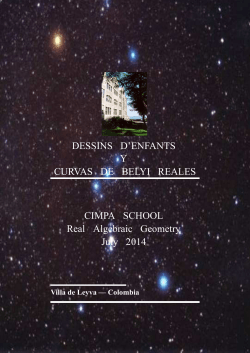 DESSINS D`ENFANTS Y CURVAS DE BELYI REALES CIMPA