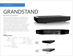 GRANDSTAND Product Sheet
