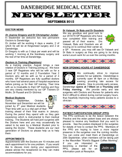 newsletter - Danebridge Group Practice