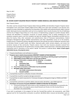 Sevier County Debris Removal Forms