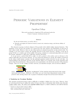Periodic Variations in Element Properties