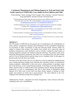 Catchment Management and Mining Impacts in Arid and Semi