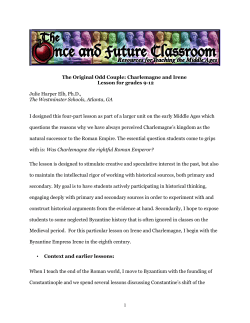 The Original Odd Couple: Charlemagne and Irene Lesson for