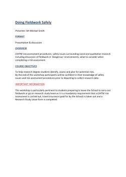 Doing Fieldwork Safely